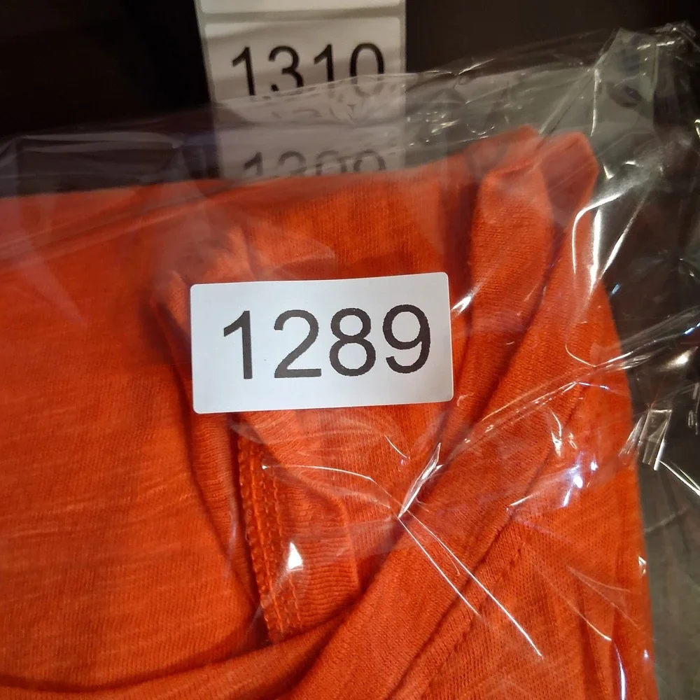NWT Caslon Tank Top‎  1X Orange Slub Knit Sleeveless High-Low Hem Round Neck